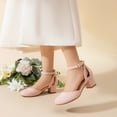 thumbnail image 2 of DREAM PAIRS Girls Dress Shoes Closed Toe High Heels Ankle Strap Toddler Little Big Kid Wedding Flower Party Pump, 2 of 6