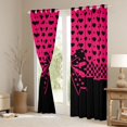 thumbnail image 3 of Manfei 3D Cartoon Bowknot Print Blackout Curtains Set of 2 (38x54 Each),Romantic Heart Pattern Living Room Curtains, 3 of 6
