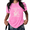 Pink, variant on UNISHE Women Hooded Skeleton Graphic Tee Short Sleeve Acid Wash Oversized T Shirt