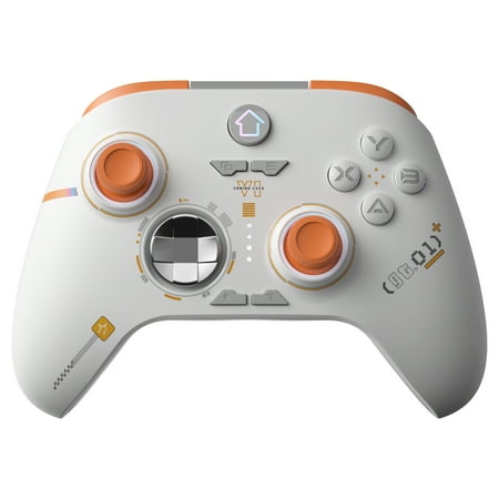 YUOY Wireless Controller for Xbox One X/S & Series X/S, with RGB Light, Programmable, Turbo, Motion Sensor, Dual Vibration - White