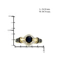 thumbnail image 2 of JewelersClub Sapphire Ring Birthstone Jewelry – 1.20 Carat Sapphire 14K Gold Plated Silver Ring Jewelry with White Diamond Accent – Gemstone Rings with Hypoallergenic 14K Gold Plated Silver Band, 2 of 4