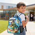 thumbnail image 4 of Jeiento Sea Turtle 13.5 Inch Toddler Backpack for Kindergarten, Lightweight Preschool School Bag for 2-5 Year Old Kids, Bookbag with Top Handle, 4 of 7