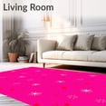 thumbnail image 2 of ODIKA 6'x9' Machine Washable Non-Slip Area Rug, Lustrous Confetti Celebration Walkway with Festive Shimmer High Traffic Rug with Pad, Pink, 603997, 2 of 8