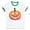 White/Kelly Green, variant on Pumpkin Face Ombre Ringer Tee Shirt Unisex Large White/Black