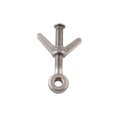 thumbnail image 2 of maskred Screw Circular Hole Stainless Steel Airfoil Nut Rustproof Small Lightweight Bolts Nuts Marine Kayaking Silver M8, 2 of 6