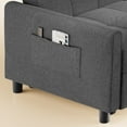 thumbnail image 4 of Noelse 58" Sleeper Sofa Bed, Pull-Out Couch with Adjustable Backrest and Side Pocket for Living Room, Dark Gray, 4 of 8