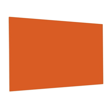 Floating Magnetic Eraser Glass Board 24" X 36" Inches Eased Corners - Peach