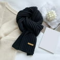 thumbnail image 6 of NUZYZ Winter Scarf Solid Color Thickened Warm Knitting Scarf Men Women Long Neck Wrap Garment Clothing Accessories,Beige, 6 of 7