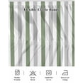 thumbnail image 5 of Sage Green Stripe Wrap Around Bed Skirts for California King Bed 16" Drop,Bed Skirt with Adjustable Elastic Belt Dust Ruffle Bed Valance Geometric Grey White Vertical Striped Bed Frame Cover, 5 of 7