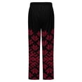 thumbnail image 6 of Red Latvian Lielvarde Belt Motif Winter Female Pants Flannel High Waist Women Pants Lady Warm Straight Leg Plush Trousers, 6 of 7