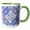 Green/White, variant on 3drose, Tunis, Tunisia. Blue Decorative Tiles on a House Near the Tunis Souk., 11oz Two-tone Green Mug