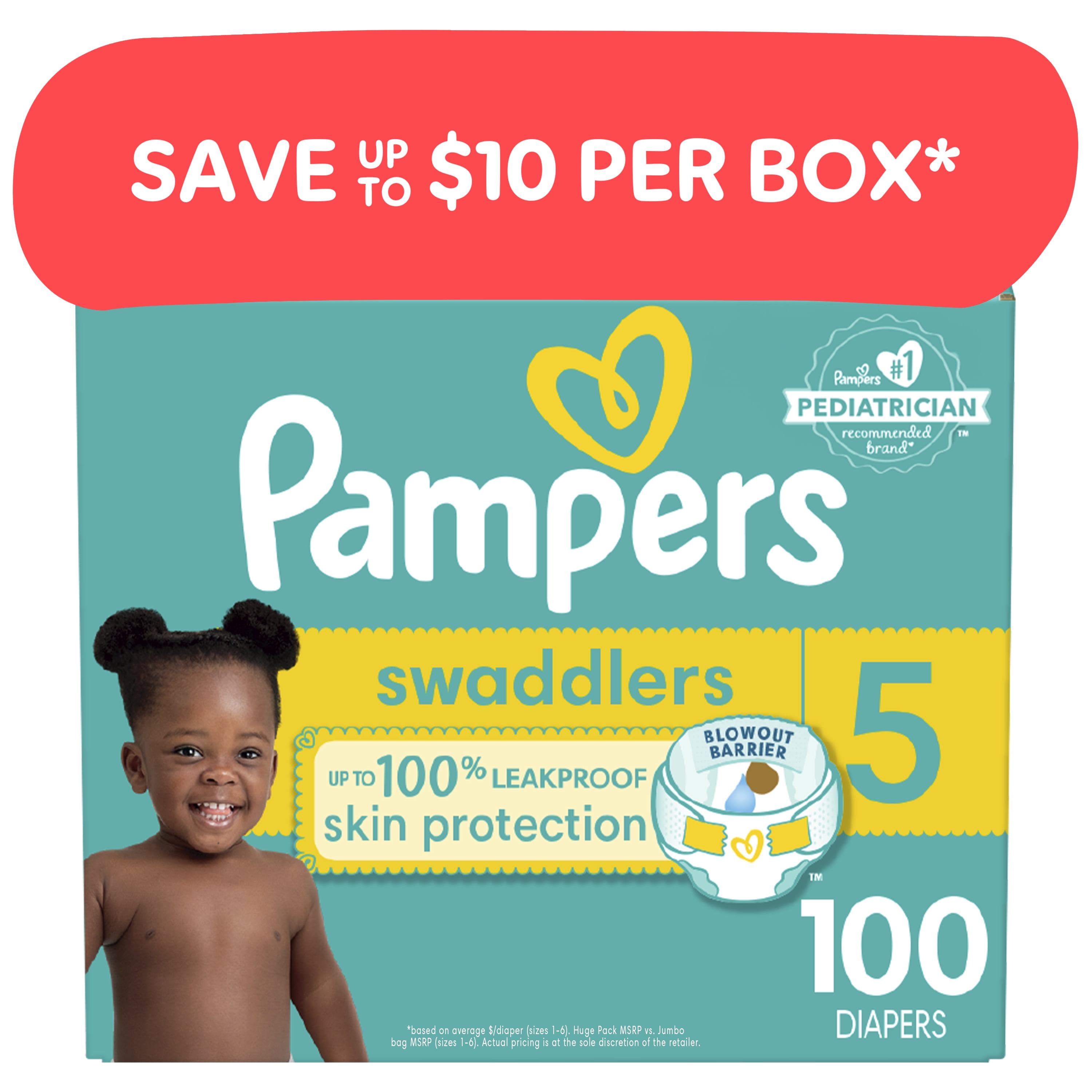Pampers Swaddlers Baby Diapers Size 5 100 Count Select for More Options
