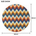 thumbnail image 6 of Orange Geometric Pattern Round Tablecloth 60"x60",Wrinkle Wipeable Table Cloth for Kitchen Dining Room Picnic Patio Party, 6 of 6