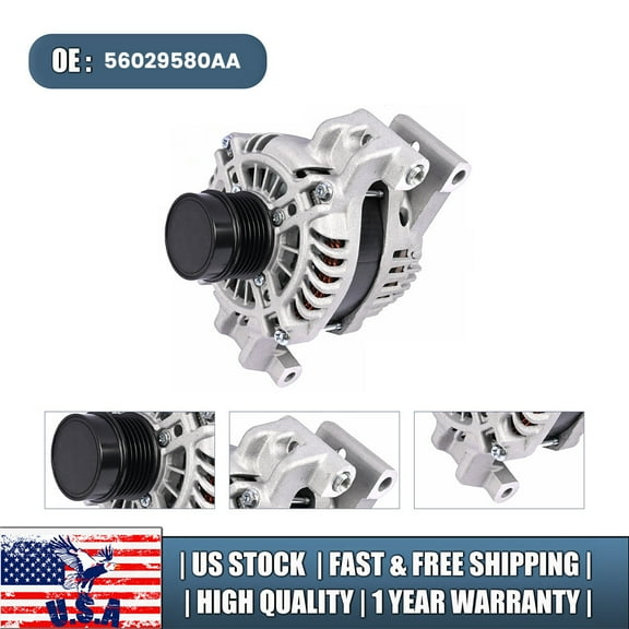 Alternator 11554 Fits Fiat 500X 2016-2018 L4 2.4L,Chrysler 200 2015-2017 L4 2.4L