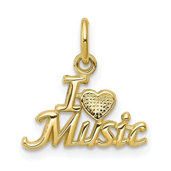 FB Jewels 10K Yellow Gold Talking - I Love Music Charm