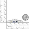 thumbnail image 4 of Gem Stone King 925 Silver and 10K Yellow Gold White Moissanite and Blue Created Sapphire and White Lab Grown Diamond Bracelet for Women | 2.22 Cttw | Gemstone | Round 5MM | Fully Adjustable 9 inch, 4 of 5