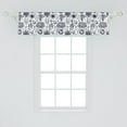 thumbnail image 2 of Ambesonne Vegetable Window Valance, Autumn Harvest Food Art, 42" x 12", Dark Blue Grey and White, 2 of 3
