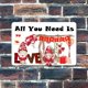 thumbnail image 2 of Todo lo que necesitas es amor, Gnomo del Día de San Valentín, XOXO, letreros de metal vintage, letrero decorativo de hojalata, póster de metal de 8 x 12, 2 of 3