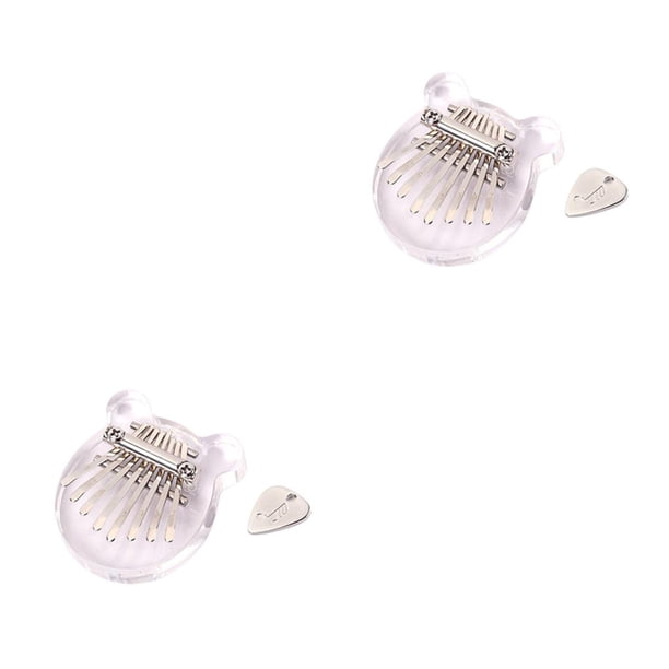 Eigraketly 8 Key Kalimba with Metal Pick Instrument Exquisite Musical Acrylic Piano Lovely Pendant for Beginner Adult Accessories Claro 2piezas Eigraketly CBP493607