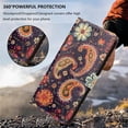 thumbnail image 6 of Colorful Painted Wallet Phone Case for Samsung Galaxy S25 Edge 5G 6.7" , PU Leather Flip Folio Cover With Card Slots, Magnetic Closure, Kickstand, Shockproof Protective Phone Case,Jellyfish, 6 of 10