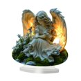 thumbnail image 2 of Letrero decorativo de ángel,Figura de ángel 2D Letrero acrílico Regalo impermeable,Placa decorativa Escritorio Decoración de oficina en el hogar,Letrero acrílico con base Estante para, 2 of 8