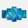 thumbnail image 1 of Designart 'Dark Blue Fractal Abstract Texture ' Contemporary Canvas Wall Art, 1 of 3