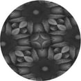 thumbnail image 1 of Ahgly Company Machine Washable Indoor Square Transitional Charcoal Black Area Rugs, 3' Square, 1 of 7