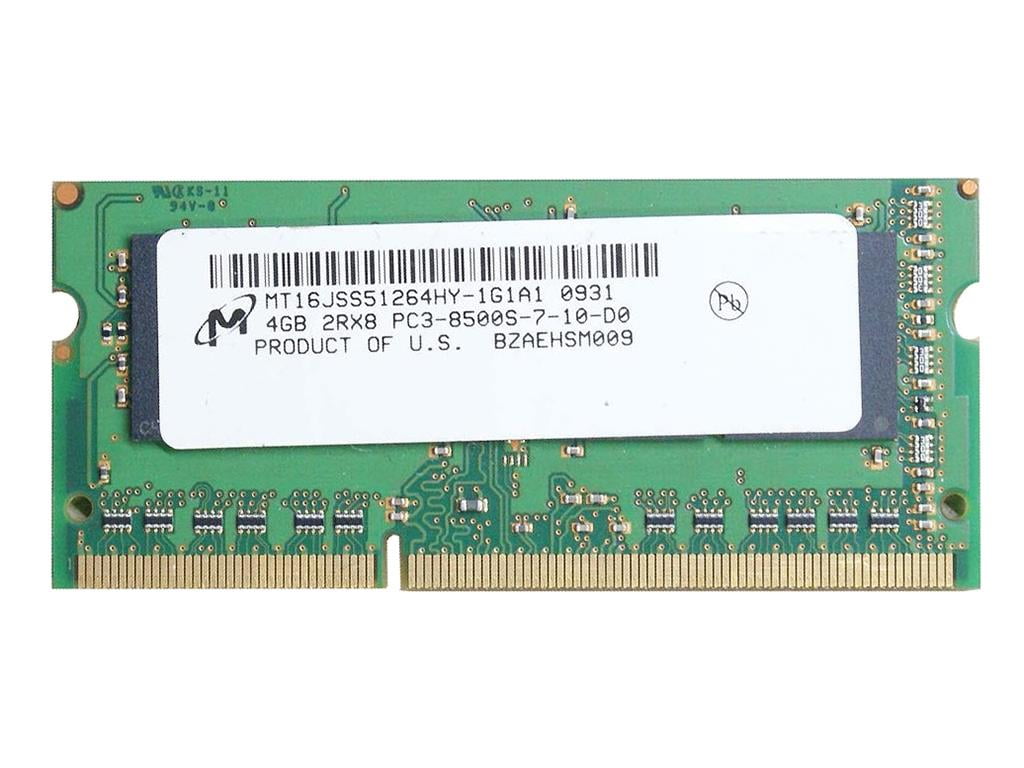 A-Tech 4GB RAM Replacement for Micron MT16JSS51264HY-1G1A1 DDR3 1066MHz PC3-8500 2Rx8 1.5V SODIMM 204-Pin Memory Module