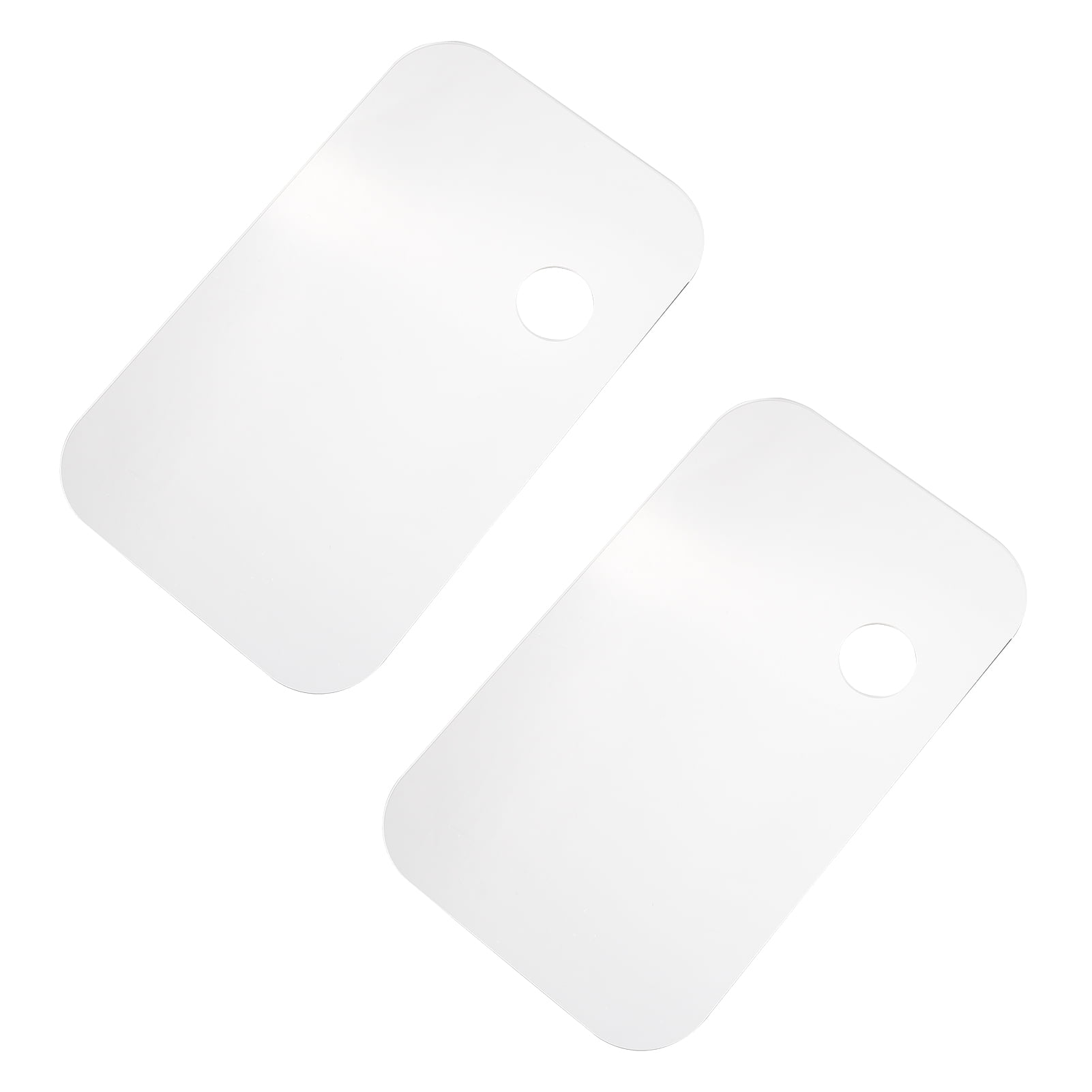 Dcenta 2PCS Acrylic Paint Palette Rectangle Shape Transparent NonStick