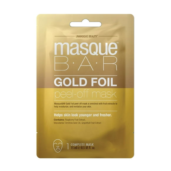 Masque Bar Masque Pelable à la Feuille d'Or, 0.5 Fl oz.