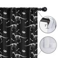 thumbnail image 4 of Blackout Kids Curtains,Black Cartoon Dinosaurs Fossils Pattern Childrens Insulated Curtains Set Of 2,Bedroom Essentials,Toddler Room Decor 42"x54", 4 of 5