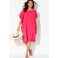 thumbnail image 4 of Swimsuits for All Women's Everly Pom Pom Cover Up Tunic, 4 of 4