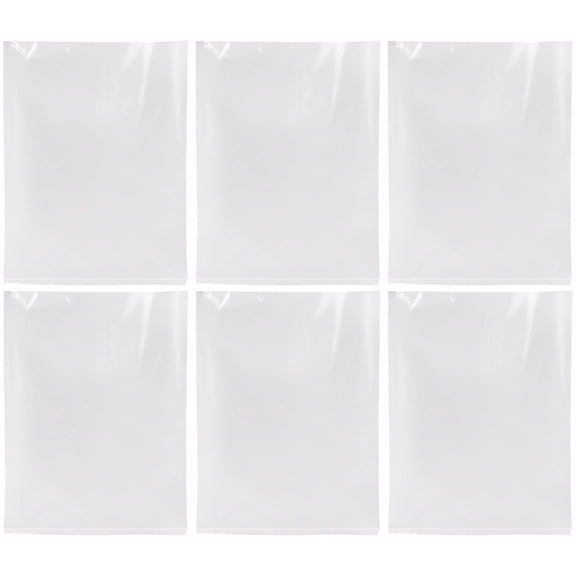 6 Pcs Extra Large Clear Drawstring Plastic Bags, 47.2 x 59.1 in, Heavy Duty Suitcase Storage Bags, Large Plastic Bags For Moving, Waterproof & Dustproof