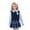 Blue, variant on Girl's 2 Piece Outfit Long Sleeve Patchwork Knitted Shirt Plaid Pleated Skirt Set Kids School Uniform Outfit 4-8Y