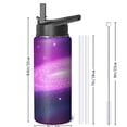 thumbnail image 4 of Galaxy Insulated Water Bottle with Straw & Cleaning Brush – 18oz | Leakproof, BPA-Free, 304 Stainless Steel, Wide Mouth, Travel Mug for Car, Gym, Office, Starry, Christmas Thanksgiving Gift, 4 of 5