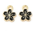 thumbnail image 3 of 100 pc Alloy Enamel Charms Cadmium Free Nickel Free Lead Free Golden Flower Charm Mixed Color 12x9x1.5mm Hole: 1.6mm, 3 of 4