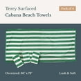 thumbnail image 5 of Casa Platino 4 Pack Caban Stripe Beach Towel Set, Oversized Beach Towel 36"x72", Fast Drying & Light Weight, Beach Towels - Green, 5 of 8