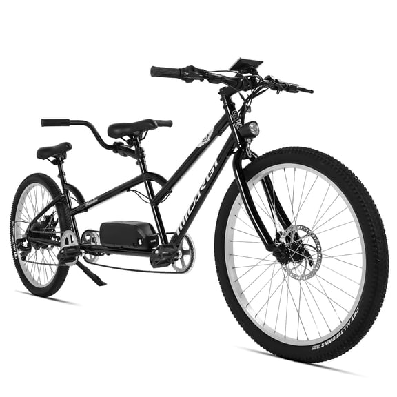 Raiatea 500W Tandem E-bike, 7-speed, Disc Brake, 48V 17.5AH Battery, 20mph, 40mi, for Women, Men, Black