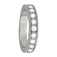 thumbnail image 2 of Mauli Jewels Rings for Women 1 Carat Channel Prong Setting Diamond Wedding Band 4-prong 10K Solid White Gold, 2 of 4