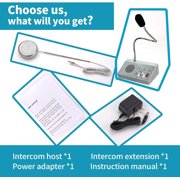 KOQICALL Dual-Way Window Speaker Intercom System with Microphone and Speaker - Talk through glass intercom for Business, Bank, Ticket Window