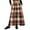 Orange, variant on THDHVS Women's Skirts,Long Plaid Wool Skirt for Womens Winter Fall Warm High Elastic Waist A line Flared Pleated Wool Tartan Skirts,Skirts for Women Trendy