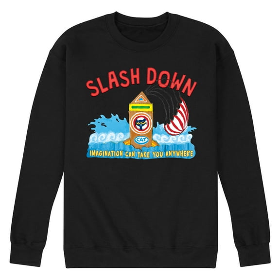 Pete The Cat - Splash Down - Men's Crew Neck Fleece Pullover