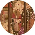 thumbnail image 1 of Ahgly Company Indoor Round Patterned Carrot Orange Area Rugs, 8' Round, 1 of 6