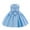 Blue, variant on XFHLMJFF Girls Dress Sleeveless Tulle Kids Ruffled Princess Bridesmaid Pageant Gown Birthday Party Wedding Comfortable Sundress