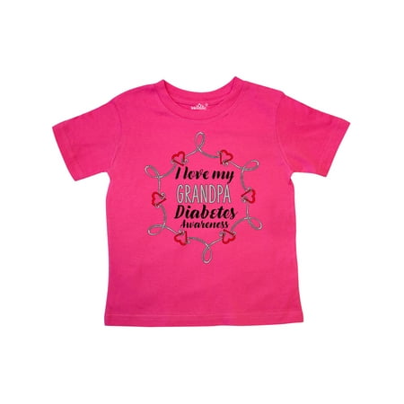 

Inktastic I Love My Grandpa Diabetes Awareness Gift Toddler Boy or Toddler Girl T-Shirt