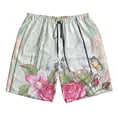 thumbnail image 4 of Bixox Men's Vintage Wood with Floral printing Casual Classic Fit Short Summer Beach Shorts, 4 of 6