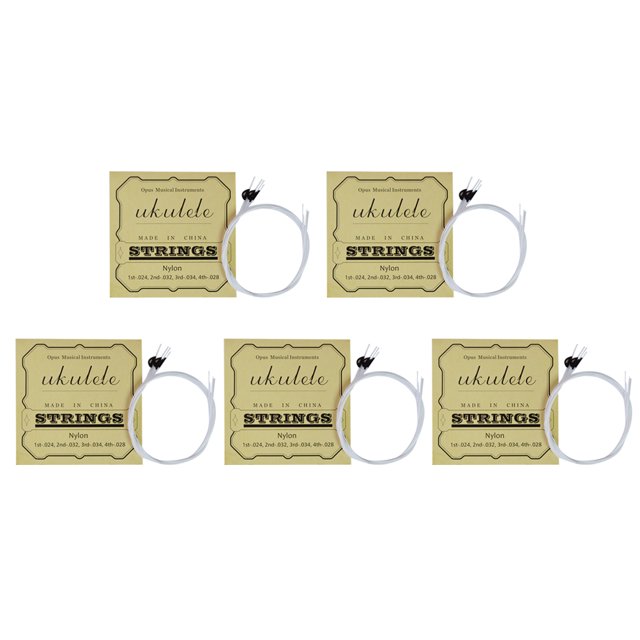 Miangastore 5 Pcs Cordes Ukulélé Universelles 21/23/26 Pouces Fil de Musique Cordes en Nylon Robustes Pièces d'Instruments de Musique Ukulélé