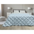thumbnail image 1 of Swans Down Alternative Comforter, Modern Layout Pattern with Abstract Geometric Look Birds Print, Microfiber Quilt for All Season, 5 Sizes, Charcoal Grey Pale Coffee, by Ambesonne, 1 of 3