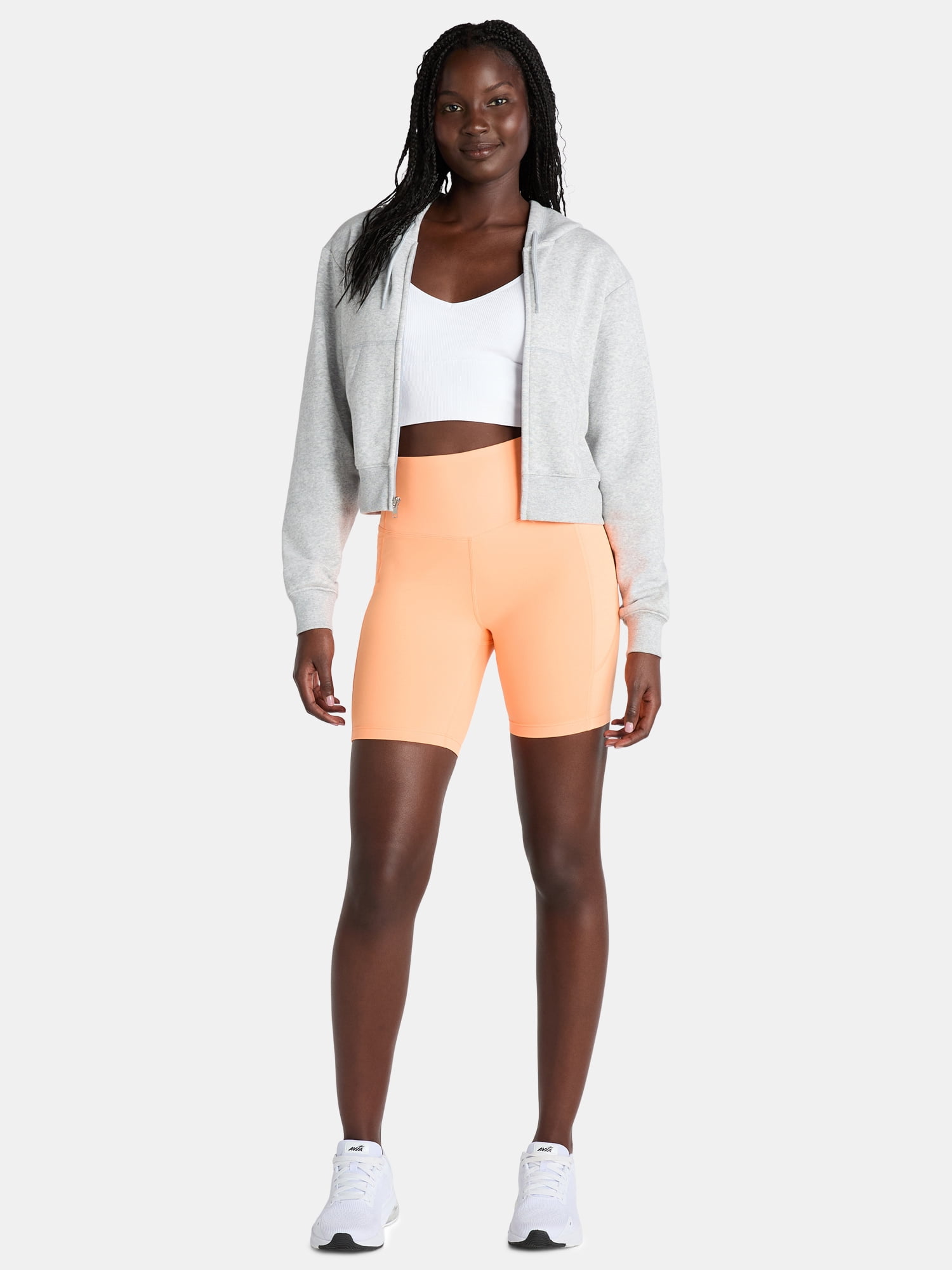 Athletic Works Women's and Women's Plus High Rise Bike Shorts, Size XS-4X
