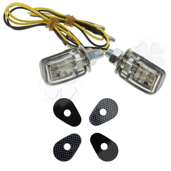 Micro Stalk Turn Signal For Yamaha YZF R6 R1 Light Adapter Blinker Clear Chrome